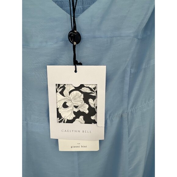 Gianni Bini caelynn Bell Womens Light Blue Deirdre Dress Size 12 midi New $189 - Picture 5 of 8